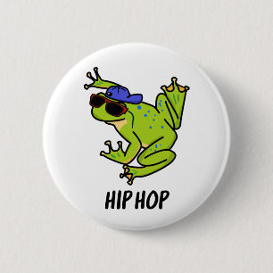 Hip Hop Grappige Springende Kikker Woordgrap Ronde Button 5,7 Cm