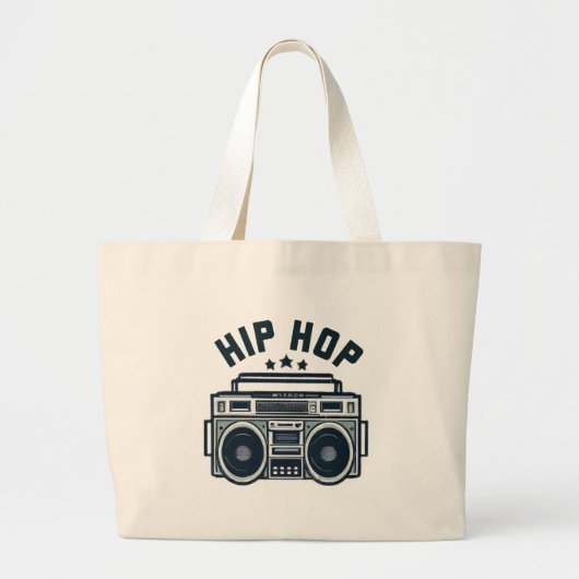 Hip hop grote tote bag (Voorkant)