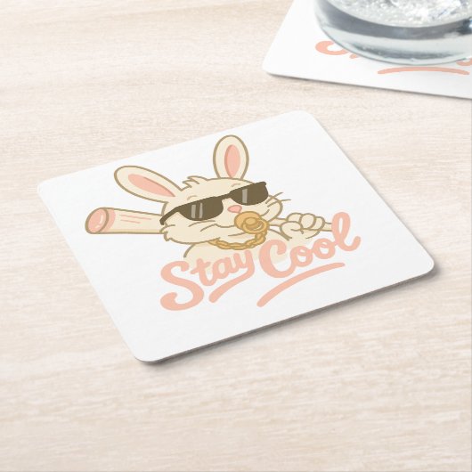  Hip Hop Hare Kartonnen Onderzetters (Schuin)