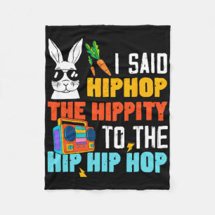 Hip Hop Hippity Grappige Paashaas Jongens Meisjes Fleece Deken