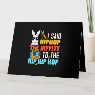 Hip Hop Hippity Grappige Paashaas Jongens Meisjes Kaart