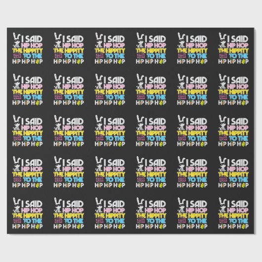 Hip Hop Hippity Paashaas  Cadeaupapier (Vlak)