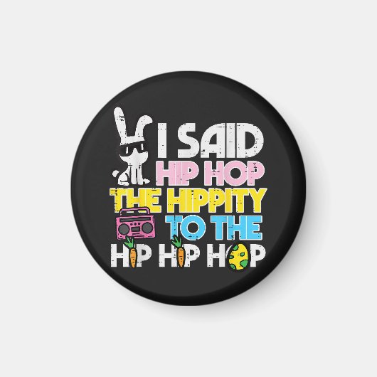 Hip Hop Hippity Paashaas  Magneet (Voorkant)