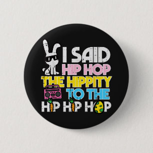 Hip Hop Hippity Paashaas  Ronde Button 5,7 Cm