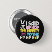 Hip Hop Hippity Paashaas Ronde Button 5,7 Cm (Voorkant /achterkant)
