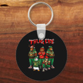 Hip Hop Holiday Crew - Ugly Christmas Sweater Rap Sleutelhanger (Voorkant)