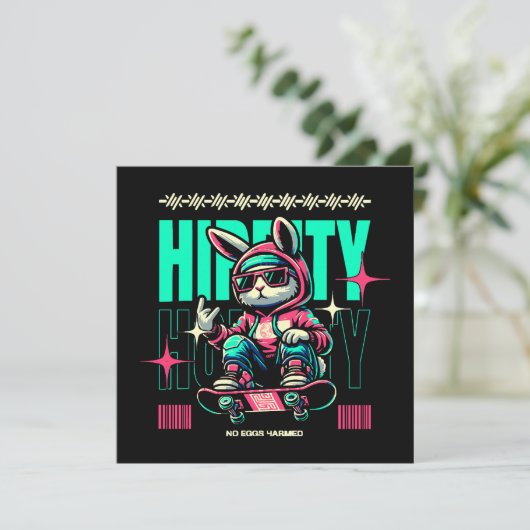 Hip-Hop Hoppity - Skater Bunny Pasen (Staand voorkant)