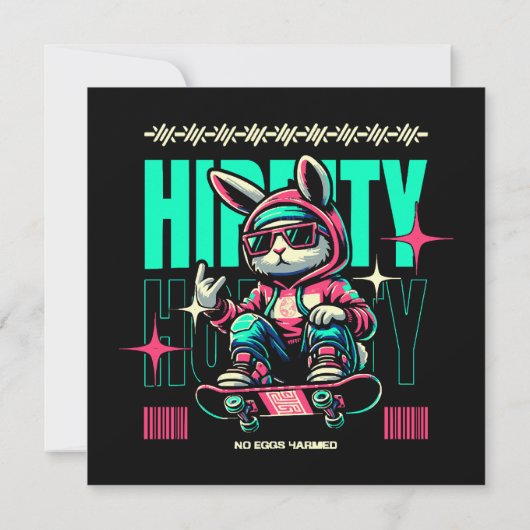Hip-Hop Hoppity - Skater Bunny Pasen (Achterkant)