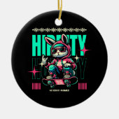 Hip-Hop Hoppity - Skater Bunny Pasen Keramisch Ornament (Voorkant)