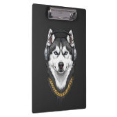 Hip-Hop Husky – Cool Streetwear Dog Klembord (Rechts)