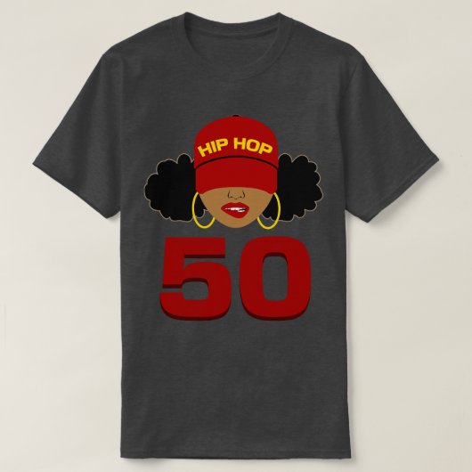 Hip Hop is 50 50th Jubileum Afro Puffs Vrouwen T-shirt (Design voorkant)