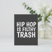 HIP HOP IS FILTHY TRASH POTCARDS MEMES BRIEFKAART (Staand voorkant)