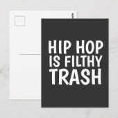 HIP HOP IS FILTHY TRASH POTCARDS MEMES BRIEFKAART (Voorkant / Achterkant)