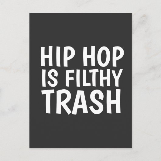 HIP HOP IS FILTHY TRASH POTCARDS MEMES BRIEFKAART (Voorkant)