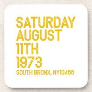 Hip Hop is Geboren Zaterdag, Aug 11, 1973, 50 Jaar Bier Onderzetter