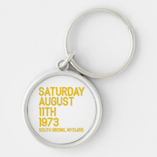 Hip Hop is geboren zaterdag, aug 11, 1973, 50 jaar Sleutelhanger
