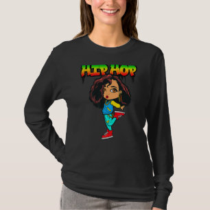 Hip Hop is mijn Jam Rap Music Dancing Melanin Brow T-shirt