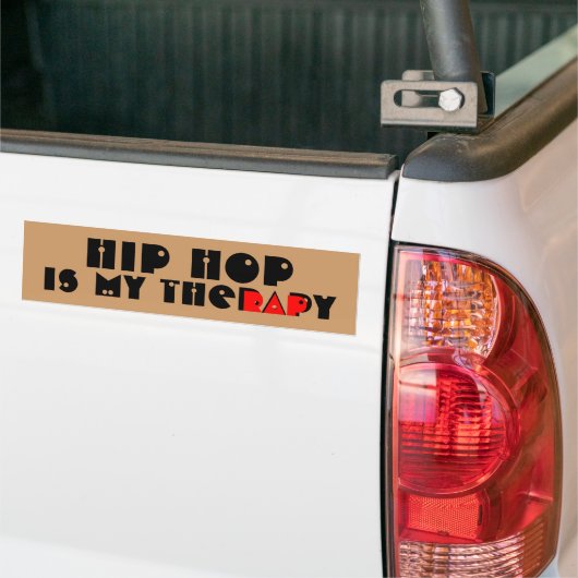Hip Hop is mijn theRAPy Bumpersticker (Op Truck)
