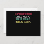 Hip Hop Jazz Funk Black Music - Musical Creative Briefkaart (Voorkant / Achterkant)
