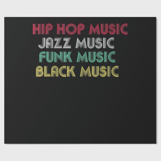 Hip Hop Jazz Funk Black Music - Musical Creative Cadeaupapier (Vlak)