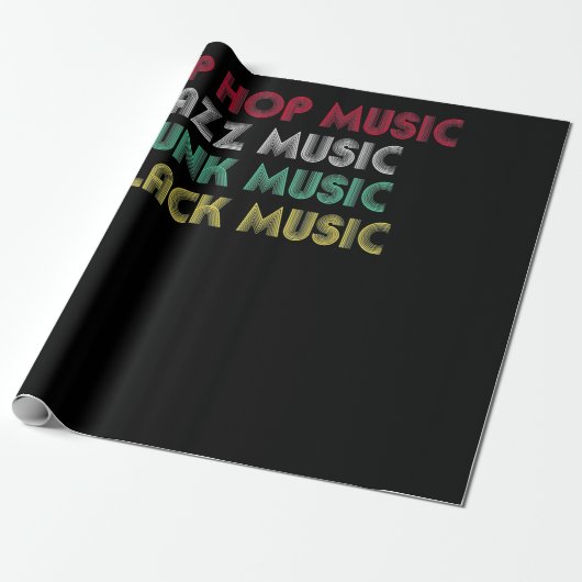Hip Hop Jazz Funk Black Music - Musical Creative Cadeaupapier (Uitgerold)