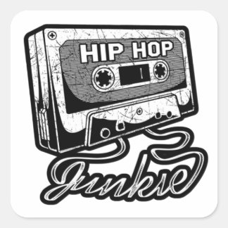 Hip Hop Junkie Golden Era Rap Music Vierkante Sticker