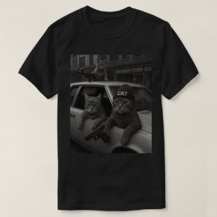 Hip Hop Kat Gang Realistische Kunst, Coole Kat Lie T-shirt