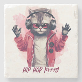 Hip Hop Kat Stenen Onderzetter