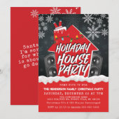 Hip Hop Kerst Huisfeest Kerstmis Kaart (Voorkant / Achterkant)