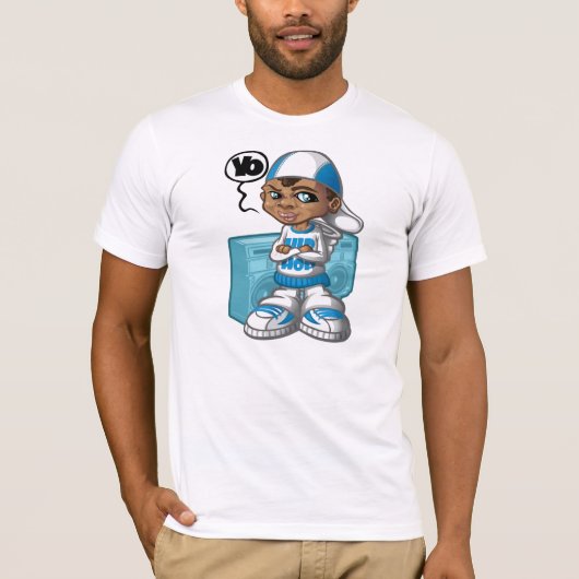 Hip-hop kid and boom-box t-shirt (Voorkant)