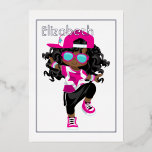 Hip Hop Kids Birthday Folie Uitnodiging<br><div class="desc">De echte uitnodiging van de de verjaardagspartij van de folie klantgericht aan uw gebeurtenisspecificaties.</div>
