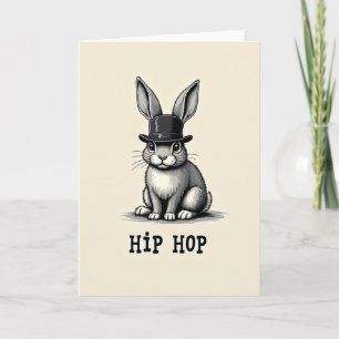 Hip Hop Konijn Kunstkaart Kaart
