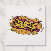Hip hop kunst graffiti feest confetti bedankjes labels (Achterkant)