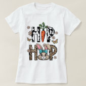 Hip Hop Leopard Bunny Pasen T-shirt (Design voorkant)