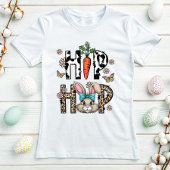 Hip Hop Leopard Bunny Pasen T-shirt