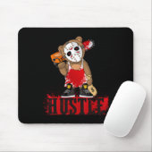 Hip Hop Lover Hockey Mask Teddy Bear Fun Entrepren Muismat (Met muis)