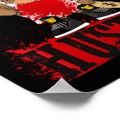 Hip Hop Lover Hockey Mask Teddy Bear Fun Entrepren Poster (Hoek)