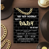 Hip Hop Luier Party Dad Coed Urban Baby shower Kaart