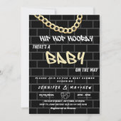 Hip Hop Luier Party Dad Coed Urban Baby shower Kaart (Voorkant)
