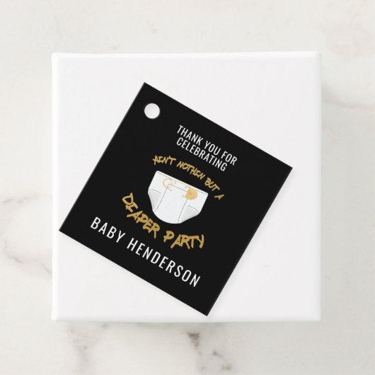 Hip Hop Luier Party Dank je Bedankjes Labels (In situ)