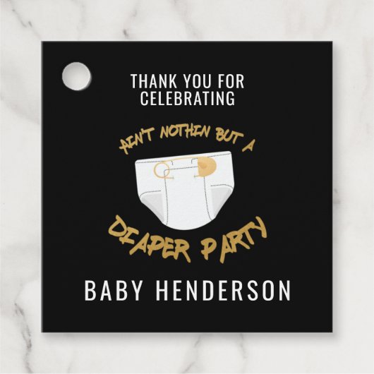 Hip Hop Luierfeest Bedankt Bedankjes Labels (Voorkant)