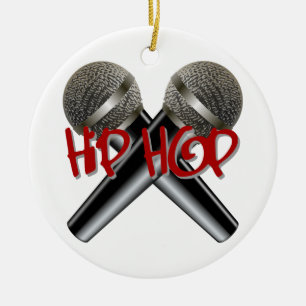 Hip Hop - mc rap dj rap turntable mic graffiti r&b Keramisch Ornament