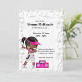 Hip hop meisje kaart (Staand voorkant)