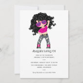 Hip Hop met de meisjesuitnodiging Kaart (Voorkant)