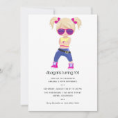 Hip Hop met de meisjesuitnodiging Kaart (Voorkant)