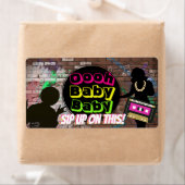 Hip Hop Mini Champagne flesjes Etiketten {Neon kle (Insitu)