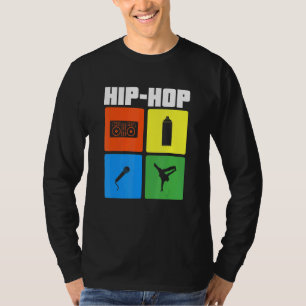 Hip Hop Music Old Retro School Rap Dance Dj T-shirt