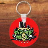 Hip Hop Music Sleutelhanger (Voorkant)