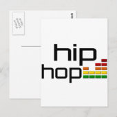 Hip Hop Music with Stereo Equalizer Briefkaart (Voorkant / Achterkant)