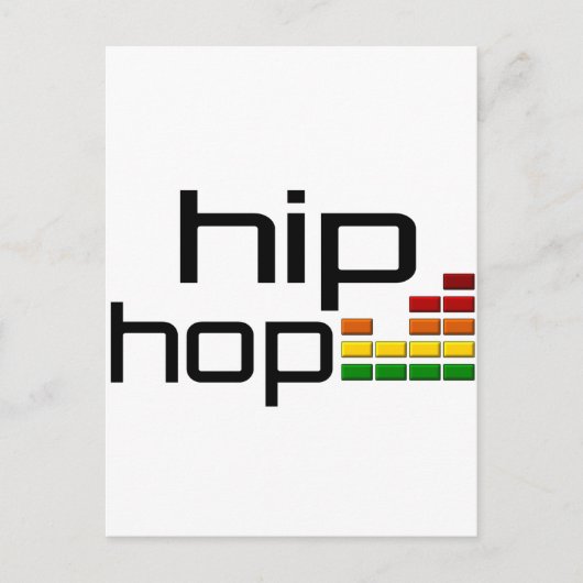 Hip Hop Music with Stereo Equalizer Briefkaart (Voorkant)